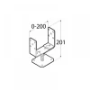 Support surélevé montant (x1) - 70 à 140 mm MADERLAND