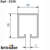Support à tige filetée - pour rail SPORTUB 3530 - 3531 MANTION