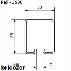 Support à tige filetée - pour rail SPORTUB 3530 - 3531 MANTION