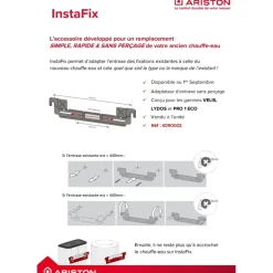 Support universel pour fixation chauffe-eau INSTAFIX ARISTON