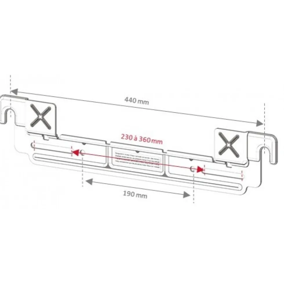 Support universel pour fixation chauffe-eau INSTAFIX ARISTON