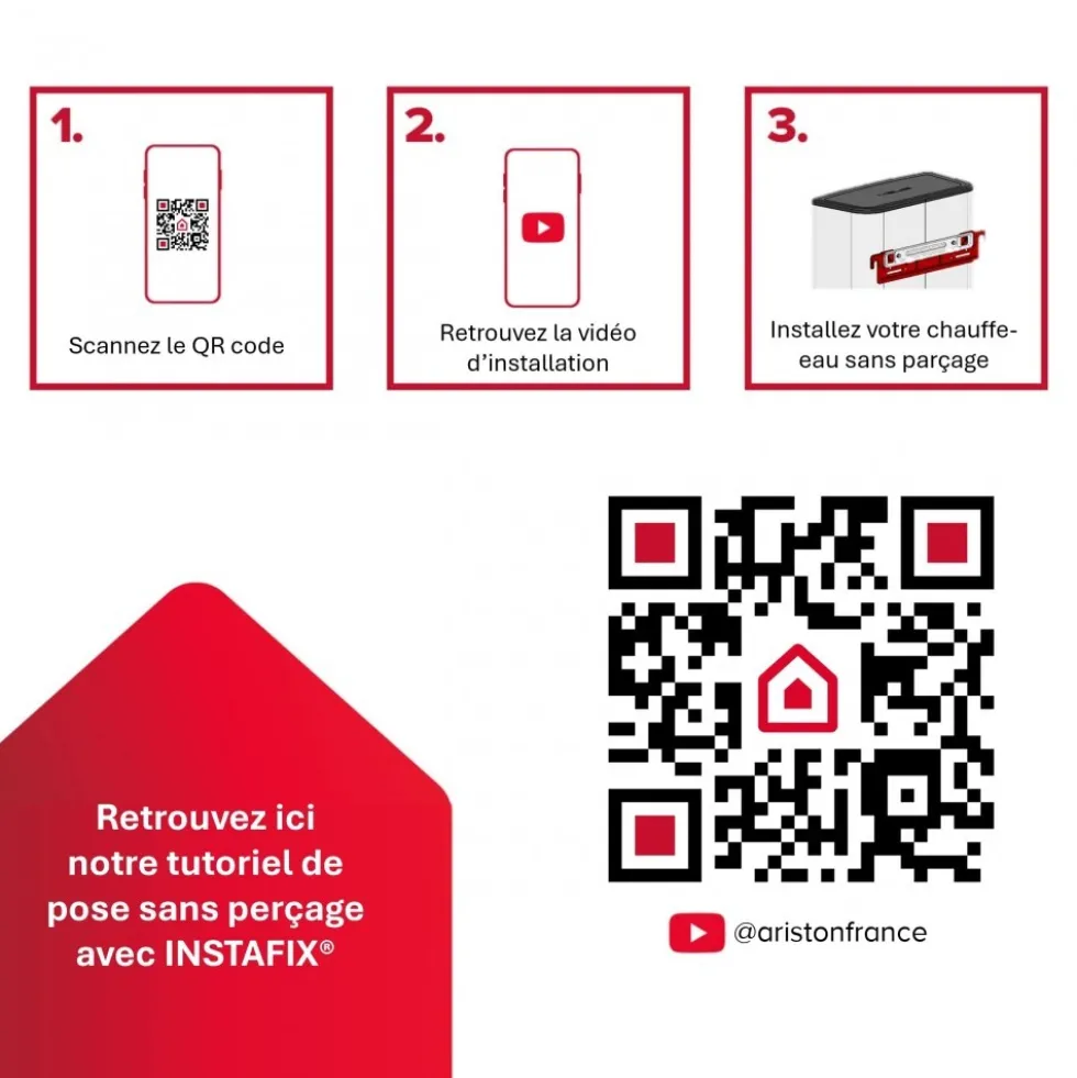 Support universel pour fixation chauffe-eau INSTAFIX ARISTON