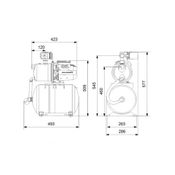 Surpresseur domestique JP 5-48 PT - auto-amorçant GRUNDFOS
