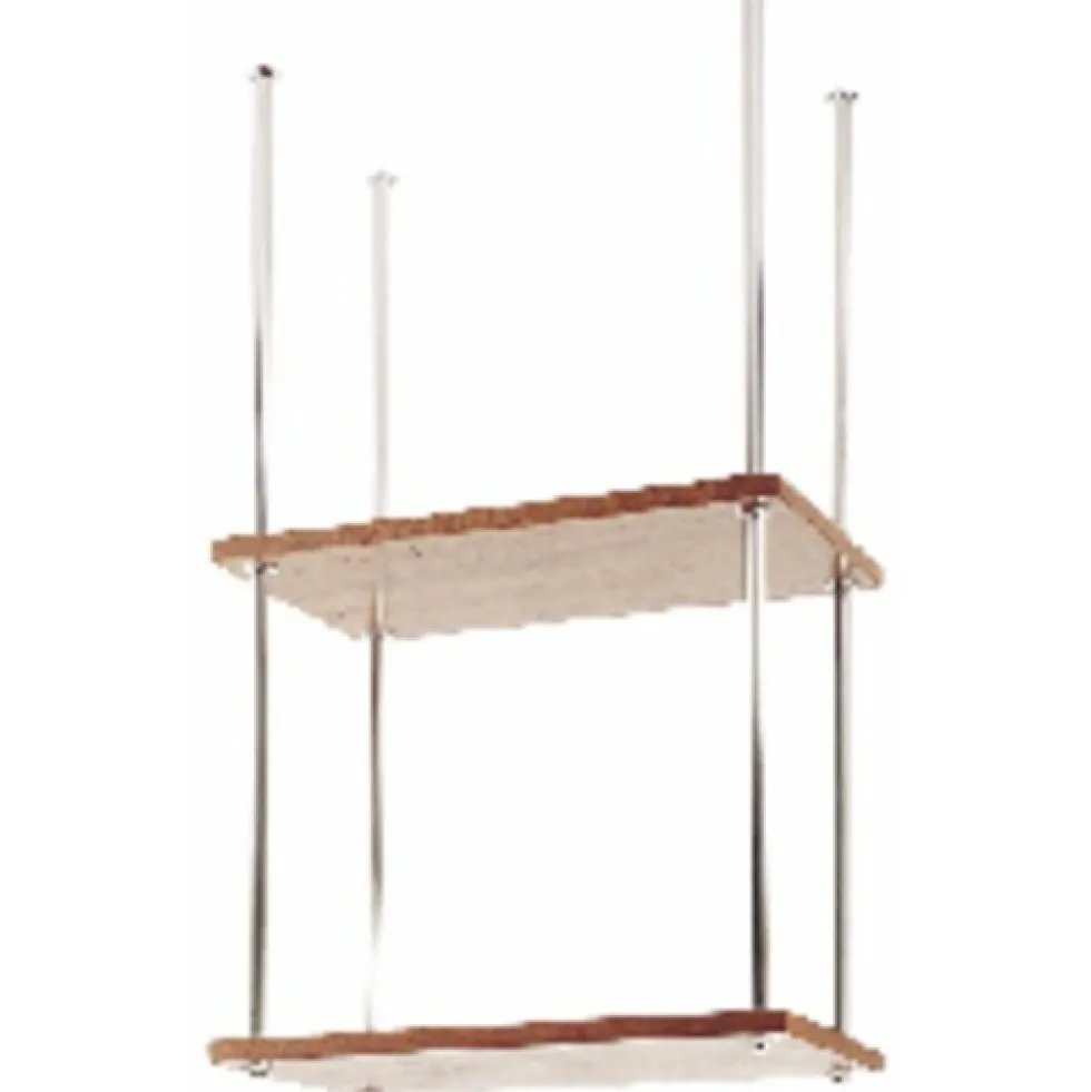 Suspension baldaquin - 2 niveaux de tablette - Helliodore CUIVRINOX