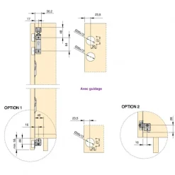 Système coulissant et pliant pour 2 portes - 50 kg maxi - Twofold EMUCA