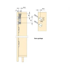 Système coulissant et pliant pour 2 portes - 50 kg maxi - Twofold EMUCA