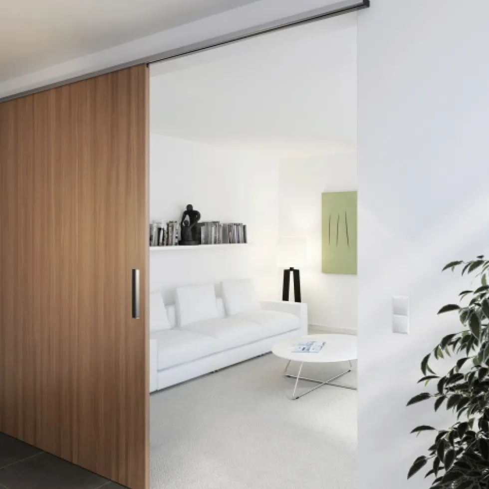 Système porte coulissante - complet - vantail de 60 kg - PORTA 60 HMD HAWA