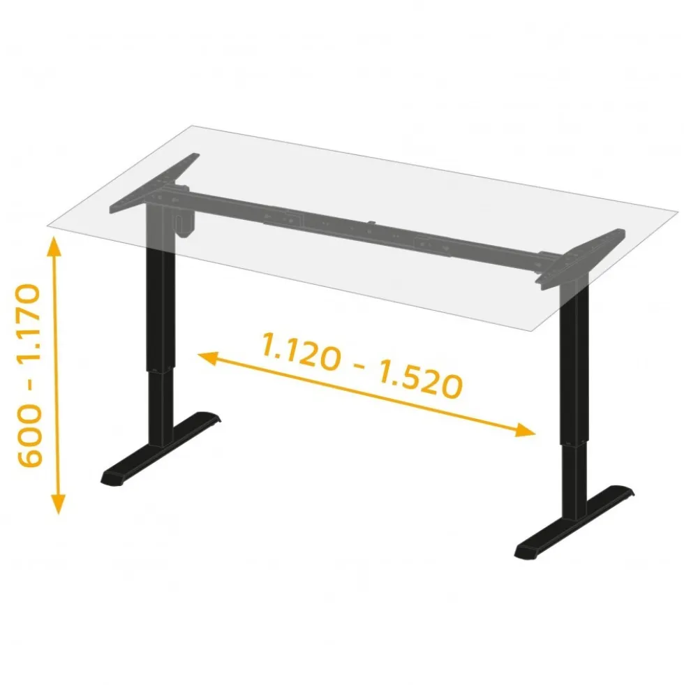 Table motorisée à hauteur réglable - réglage électrique - Table Lift EMUCA