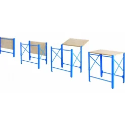 Établi de chantier - pliant 0,80 m - métal bois OUTIFRANCE