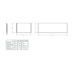 Tablier de baignoire frontal 180x60cm - recoupable sur mesure JACOB DELAFON
