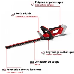 Taille-haies sans fil - GC-CH 18/40 Li Solo - Power X-Change EINHELL