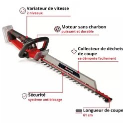 Taille-haies sans fil GP-CH 18/61 Li BL-Solo - Power X-Change EINHELL PROFESSIONAL