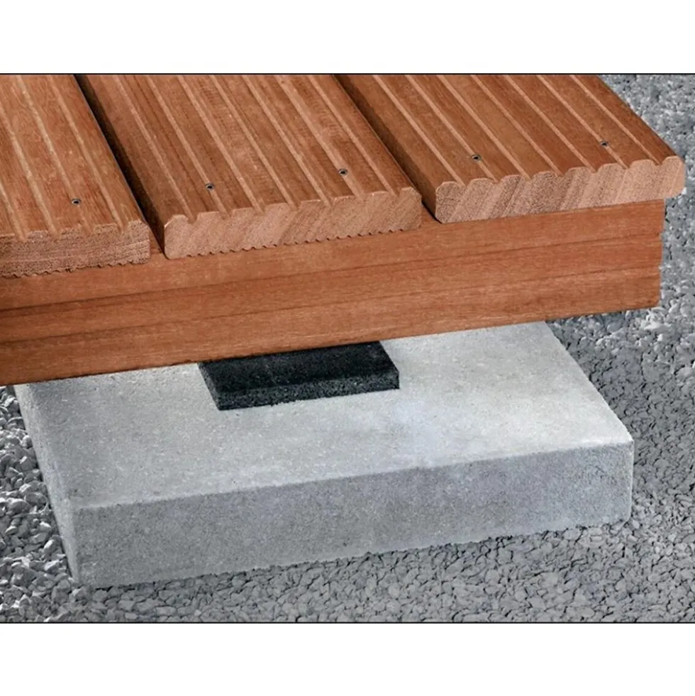 Tampons mousse isolant PADS pour terrasse bois - 100x100 mm - par 20 SPAX