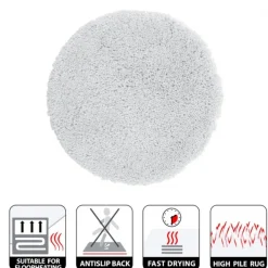 Tapis de bain - 60cm - Blanc - Microfibre - antidérapant - Highland SPIRELLA
