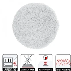 Tapis de bain - 110cm - Blanc - Microfibre - antidérapant - Highland SPIRELLA