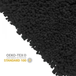 Tapis de bain - 60cm - Noir - Microfibre - antidérapant - Highland SPIRELLA
