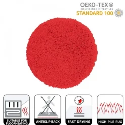 Tapis de bain - 60cm - Rouge - Microfibre - antidérapant - Highland SPIRELLA