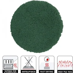 Tapis de bain - 110cm - Vert Foncé - Microfibre - antidérapant - Highland SPIRELLA