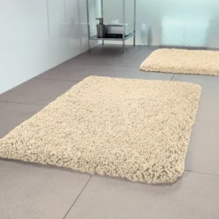 Tapis de bain - 60x90cm - Ecru - Microfibre - antidérapant - Highland SPIRELLA