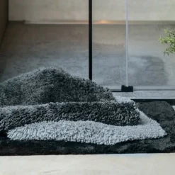 Tapis de bain - 60x90cm - Gris Granit - Microfibre - antidérapant - Highland SPIRELLA