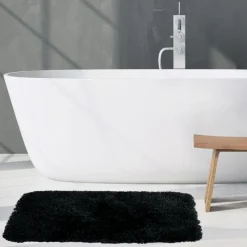 Tapis de bain - 60x90cm - Noir - Microfibre - antidérapant - Highland SPIRELLA