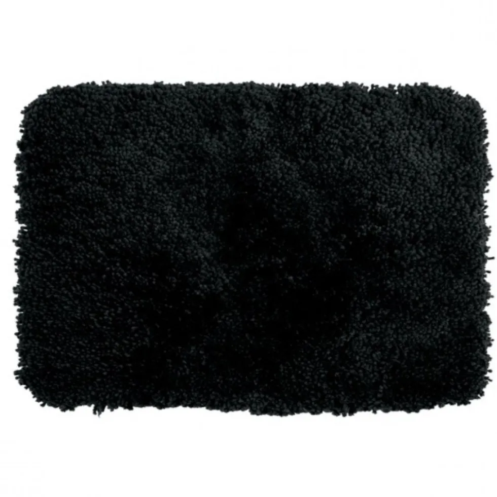 Tapis de bain - 60x90cm - Noir - Microfibre - antidérapant - Highland SPIRELLA