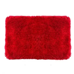 Tapis de bain - 55x65cm - Rouge - Microfibre - antidérapant - Highland SPIRELLA