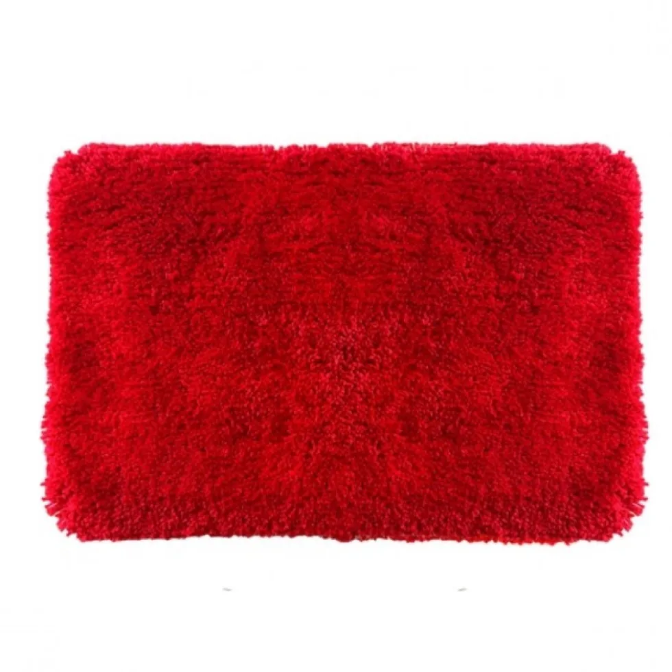 Tapis de bain - 55x65cm - Rouge - Microfibre - antidérapant - Highland SPIRELLA