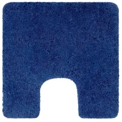 Tapis de WC Microfibre antidérapant 55x55cm Bleu Marine - Highland SPIRELLA