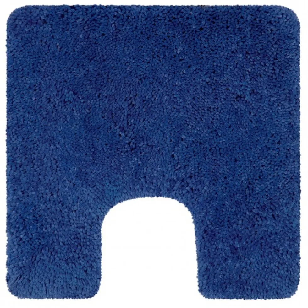Tapis de WC Microfibre antidérapant 55x55cm Bleu Marine - Highland SPIRELLA