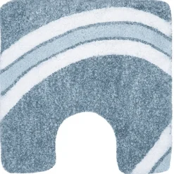 Tapis de WC - 55x55cm - Bleu- Microfibre - antidérapant - Curve SPIRELLA