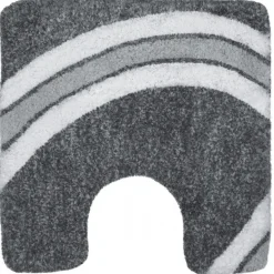 Tapis de WC - 55x55cm - Gris - Microfibre - antidérapant - Curve SPIRELLA