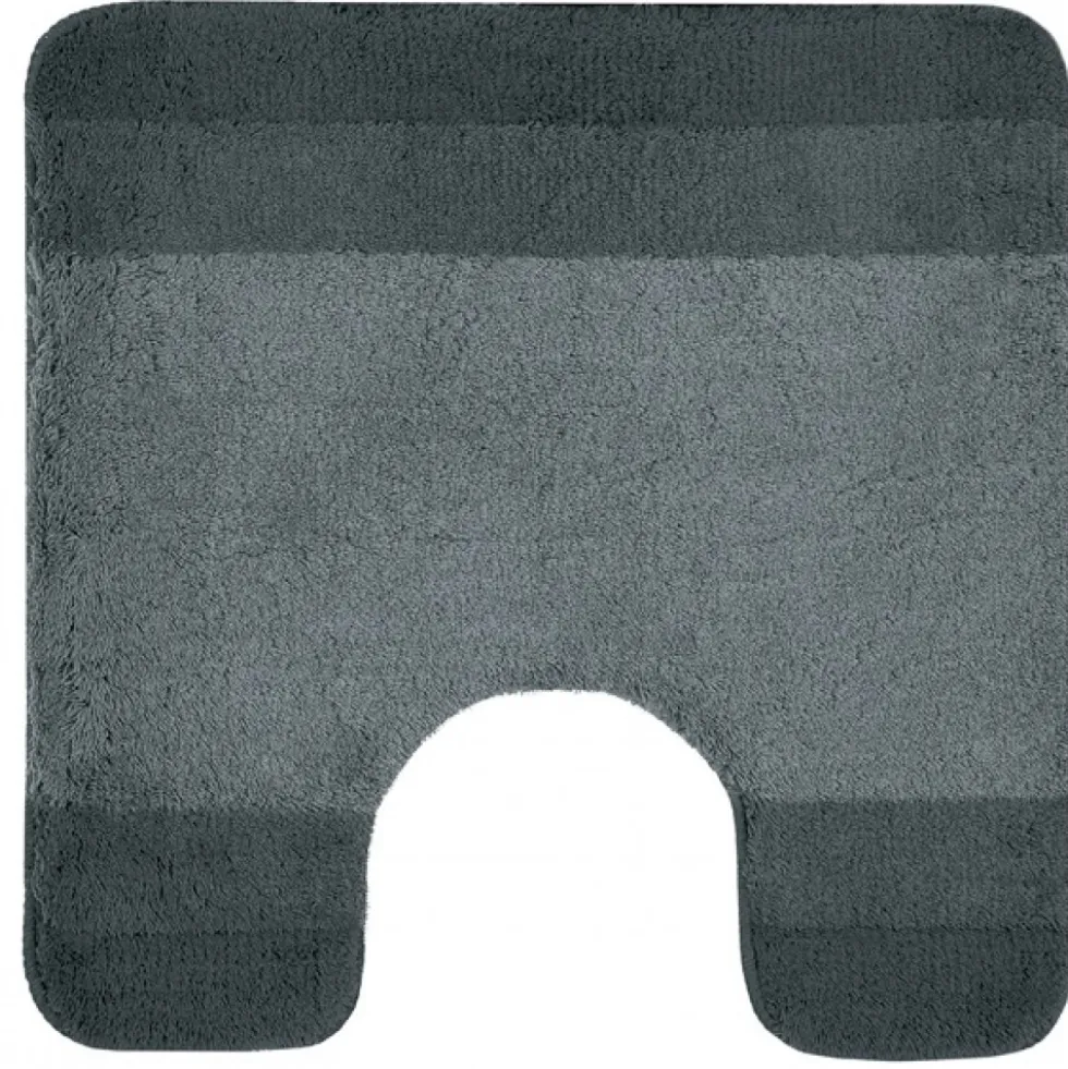 Tapis de WC - 55x55cm - Gris - Microfibre - antidérapant - Balance SPIRELLA