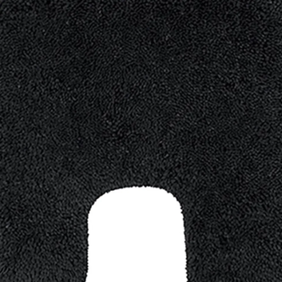 Tapis de WC - 55x55cm - Noir - Microfibre - antidérapant - Highland SPIRELLA
