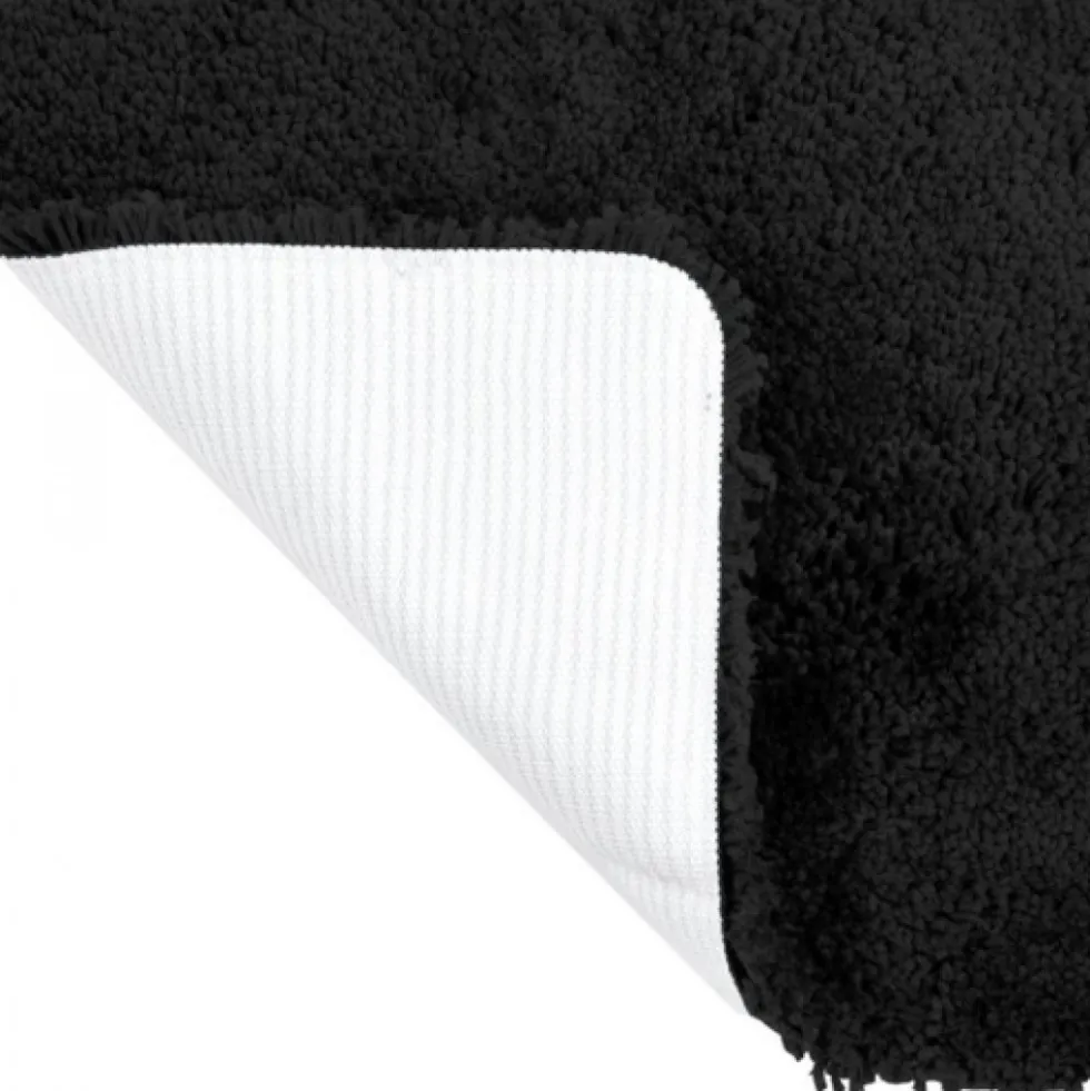 Tapis de WC - 55x55cm - Noir - Microfibre - antidérapant - Highland SPIRELLA