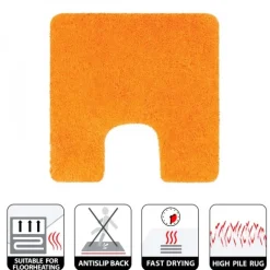 Tapis de WC - 55x55cm - Orange - Microfibre - antidérapant - Highland SPIRELLA