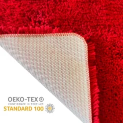 Tapis de WC - 55x55cm - Rouge - Microfibre - antidérapant - Highland SPIRELLA
