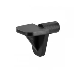Taquet d'étagère en plastique noir équerre à enfoncer - diamètre 5 mm Interges