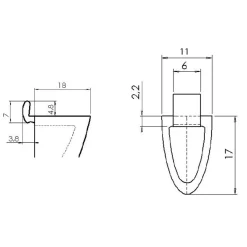 Taquet simple ancrage - pour crémaillère Accord - 100 pièces MONIN