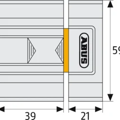 Targette coulissante compacte - pour porte intérieure - SR 30 ABUS