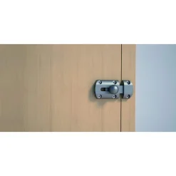 Targette coulissante à pêne plat en zamak - 44 mm - nickelé mat - SRD44 ABUS