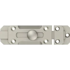 Targette à pêne plat et bouton rond - 70mm - nickelé mat ABUS