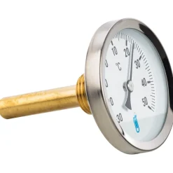 Thermomètre bimétallique à cadran - Ø 63 mm - plonge 60 mm - A45 DISTRILABO