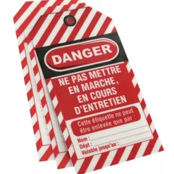 Étiquettes de consignation - plastifiée - avec œillet métal FTH THIRARD