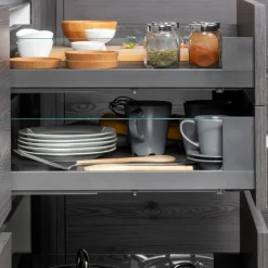 Tiroir extérieur Vertex avec côtés en verre - 131 mm - Gris - 40 kg EMUCA