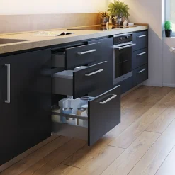 Tiroir extérieur Vertex 3D anthracite - hauteur 83 mm - charge 40 kg EMUCA