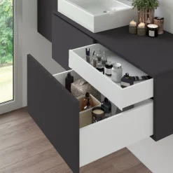 Tiroir extérieur Vertex 3D blanc - 178 mm - 40 kg - push synchro EMUCA
