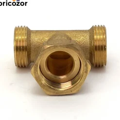 Té laiton avec écrou prisonnier central M-F-M 20x27 BRICOZOR