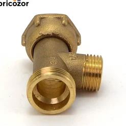Té mâle avec écrou prisonnier avec joint plat F20x27 / M15x21 BRICOZOR