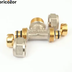 Té mâle à compression pour tube multicouche diam 16 mm - M15x21 (1/2") BOUTTÉ